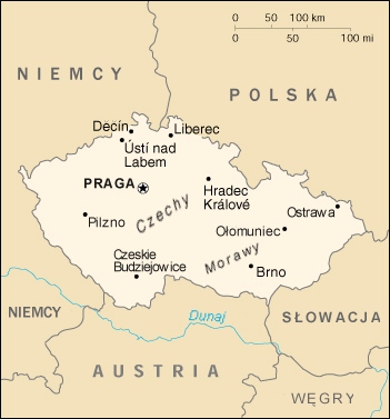 Czechy Mapa